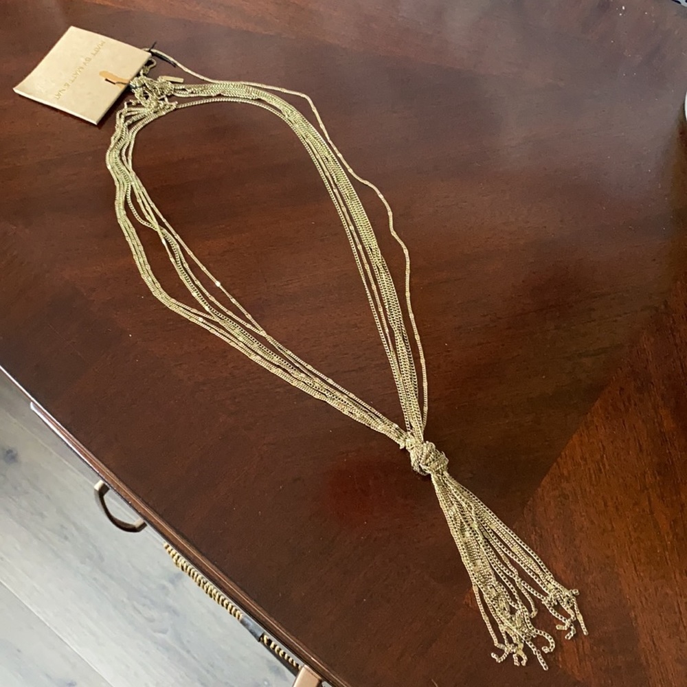 Matt and Nat NWT Long Tassal Necklace Gold
